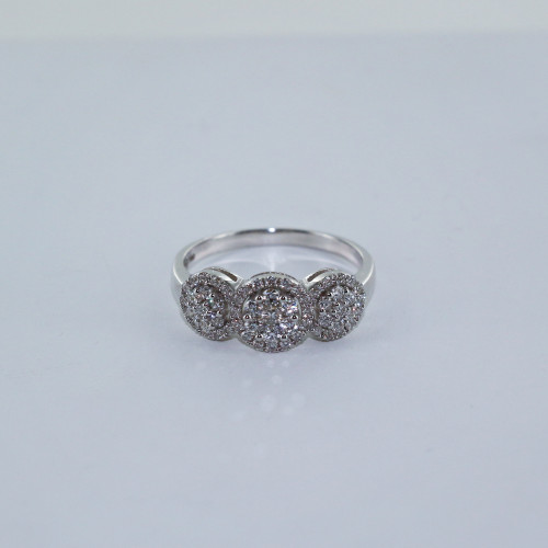 Bague "trilogie" diamants